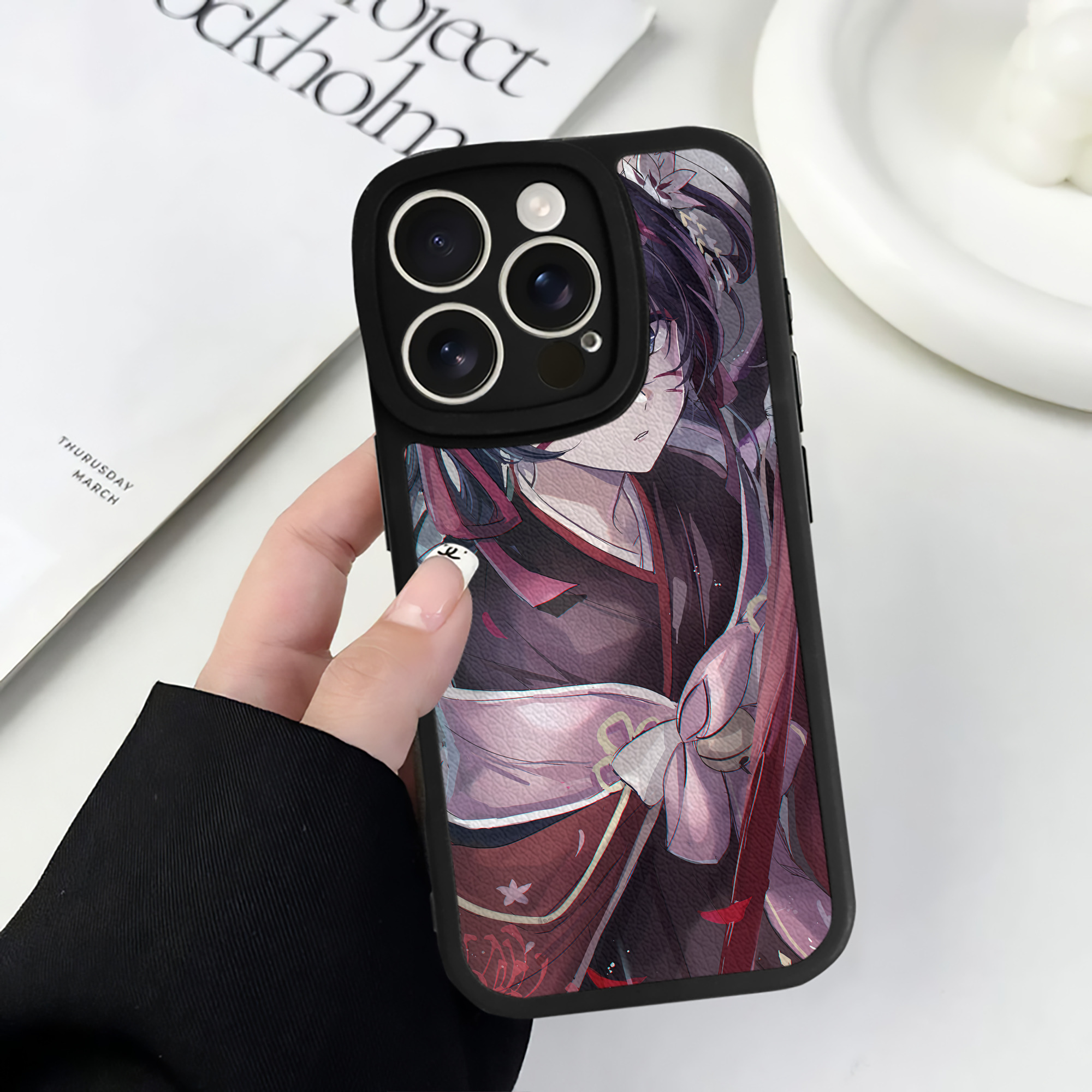 （画像用） 文豪ストレイドッグス Bungo Stray Dogs 【iPhone 16シリーズ対応】シリコンスマホケース（レザー調） 材質：シリコン